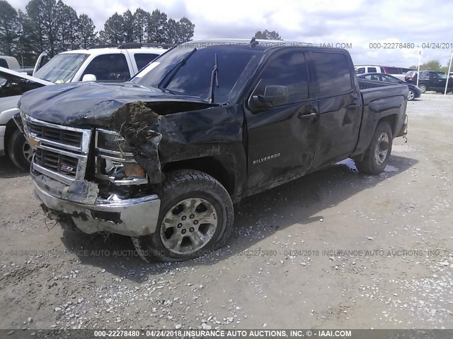 3GCPCREC2EG264921 - 2014 CHEVROLET SILVERADO C1500 LT BLACK photo 2