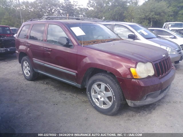 1J8GS48K08C128893 - 2008 JEEP GRAND CHEROKEE LAREDO BURGUNDY photo 1