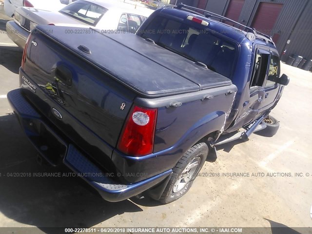 1FMDU77K85UB27886 - 2005 FORD EXPLORER SPORT TR  Dark Blue photo 4