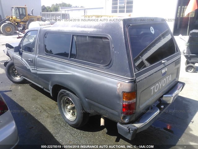 JT4RN81D6K5026410 - 1989 TOYOTA PICKUP 1/2 TON SHORT WHEELBASE DLX GRAY photo 3