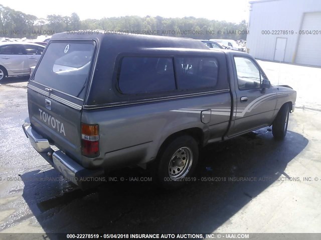 JT4RN81D6K5026410 - 1989 TOYOTA PICKUP 1/2 TON SHORT WHEELBASE DLX GRAY photo 4