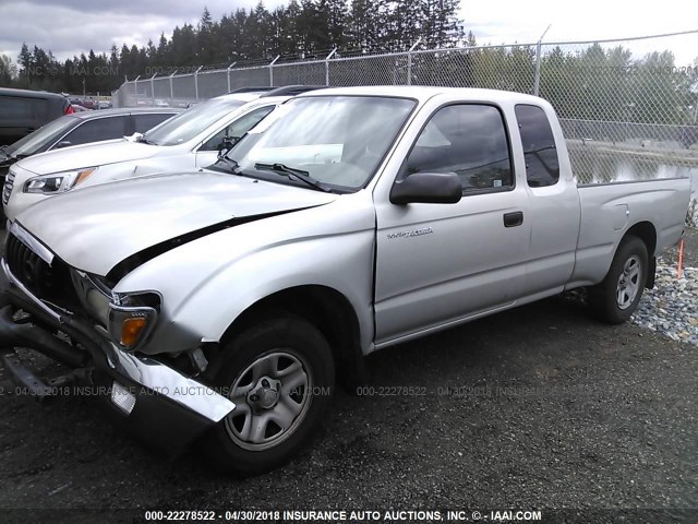 5TEVL52N13Z228998 - 2003 TOYOTA TACOMA XTRACAB SILVER photo 2