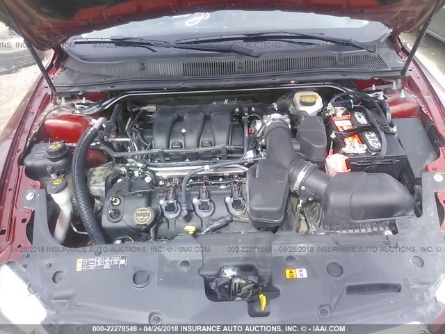1FAHP2D86EG162102 - 2014 FORD TAURUS SE RED photo 10