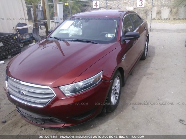 1FAHP2D86EG162102 - 2014 FORD TAURUS SE RED photo 2