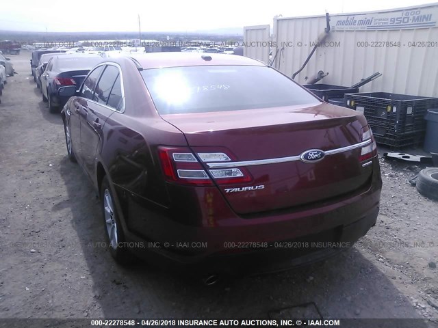 1FAHP2D86EG162102 - 2014 FORD TAURUS SE RED photo 3
