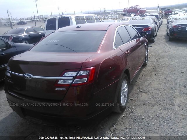 1FAHP2D86EG162102 - 2014 FORD TAURUS SE RED photo 4