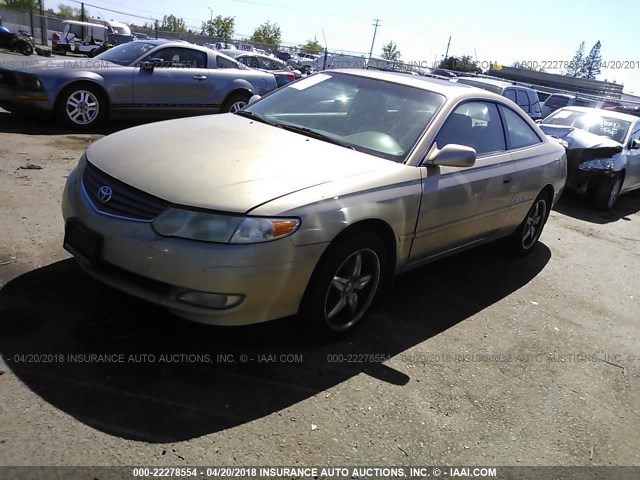 2T1CF28P73C602137 - 2003 TOYOTA CAMRY SOLARA SE/SLE GOLD photo 2