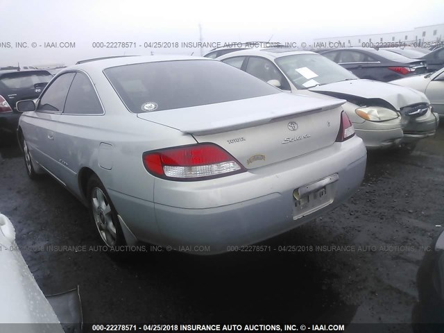 2T1CF28P3YC352371 - 2000 TOYOTA CAMRY SOLARA SE/SLE ვერცხლისფერი ფოტო 3