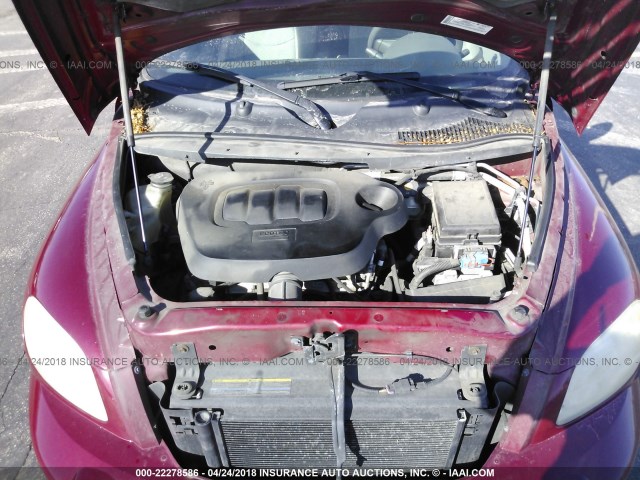 3GNDA13D67S627105 - 2007 CHEVROLET HHR LS RED photo 10