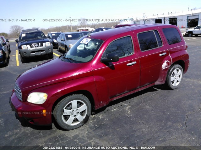 3GNDA13D67S627105 - 2007 CHEVROLET HHR LS RED photo 2
