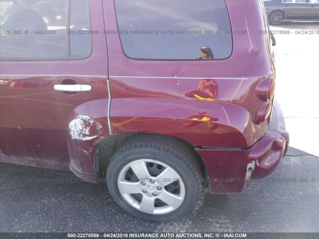 3GNDA13D67S627105 - 2007 CHEVROLET HHR LS RED photo 6