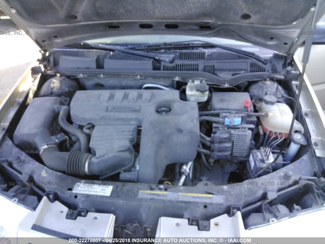 1G8AL55F27Z159897 - 2007 SATURN ION LEVEL 3 GOLD photo 10