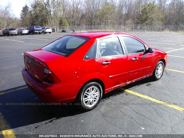 1FAFP34N77W330258 - 2007 FORD FOCUS ZX4/S/SE/SES 红色 照片 4