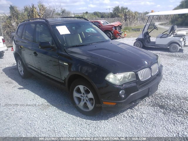 WBXPC93438WJ07516 - 2008 BMW X3 3.0SI BLACK photo 1