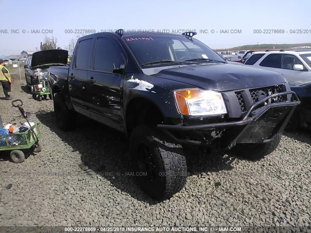 1N6AA07D08N347382 - 2008 NISSAN TITAN XE/SE/LE BLACK photo 1