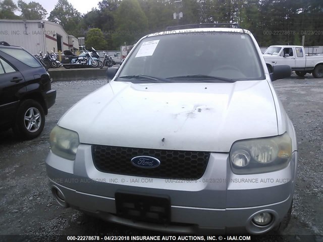 1FMYU93197KA34741 - 2007 FORD ESCAPE XLT WHITE photo 6