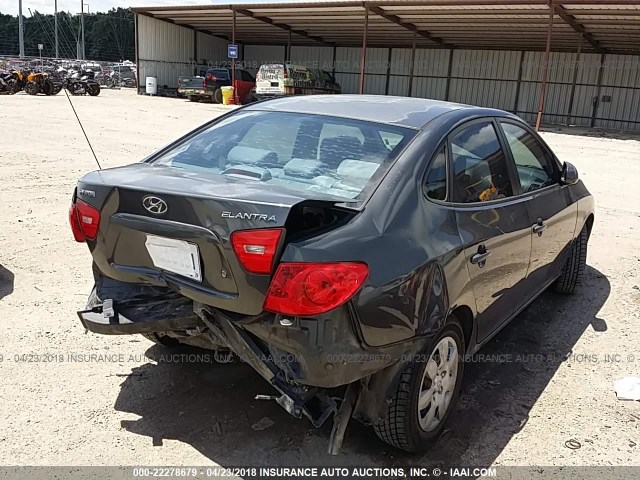 KMHDU46D27U095117 - 2007 HYUNDAI ELANTRA GLS/SE/LIMITED GRAY photo 4