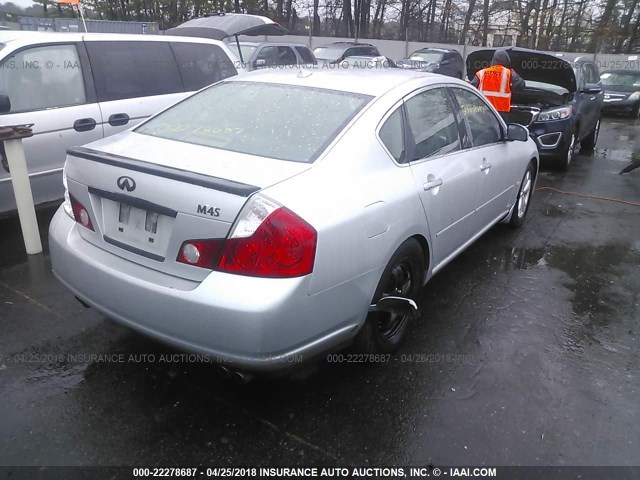 JNKBY01E37M402382 - 2007 INFINITI M45 SPORT SILVER photo 4