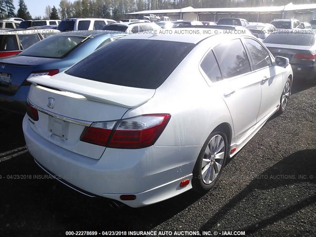 1HGCR2F85DA054505 - 2013 HONDA ACCORD EXL WHITE photo 4