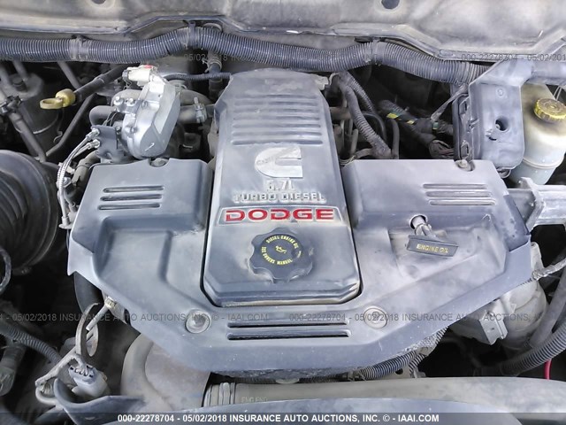 3D7KR28A47G839118 - 2007 DODGE RAM 2500 ST/SLT 黑色 照片 10