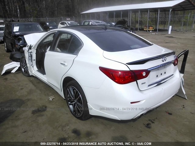 JN1AV7AR9EM702896 - 2014 INFINITI Q50 HYBRID PREMIUM/SPORT WHITE photo 3