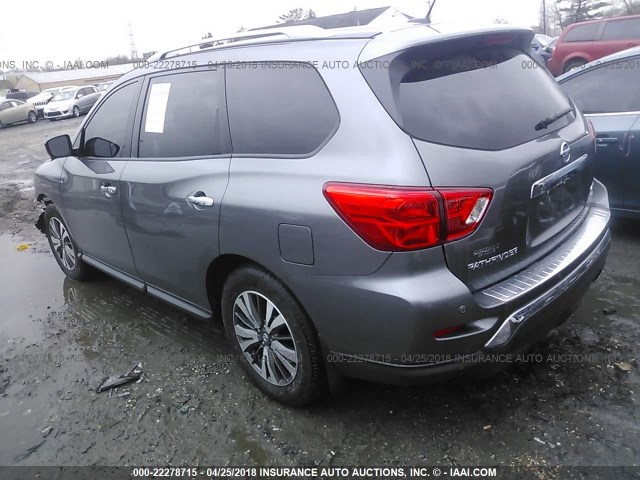 5N1DR2MM0HC906414 - 2017 NISSAN PATHFINDER S/SV/SL/PLATINUM 灰色 照片 3
