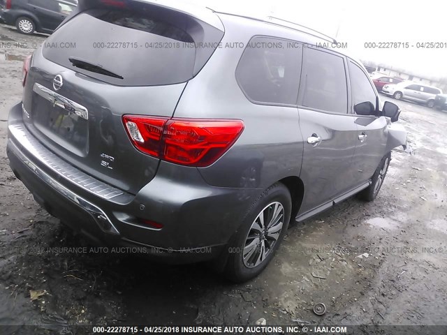 5N1DR2MM0HC906414 - 2017 NISSAN PATHFINDER S/SV/SL/PLATINUM 灰色 照片 4