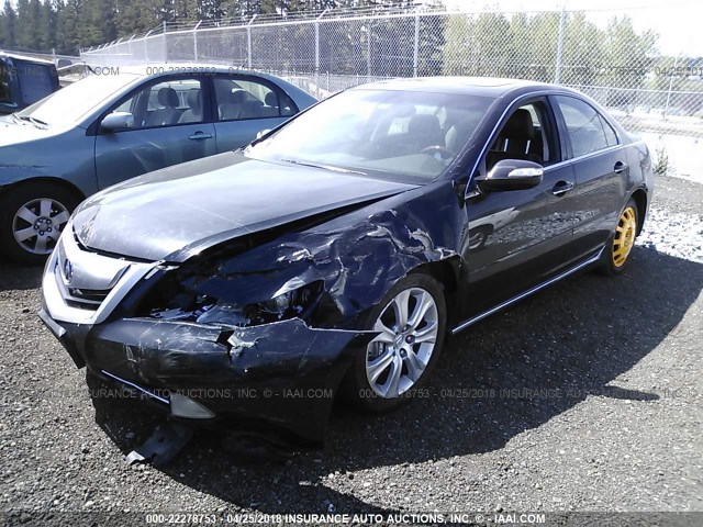 JH4KB26639C000112 - 2009 ACURA RL BLACK photo 2