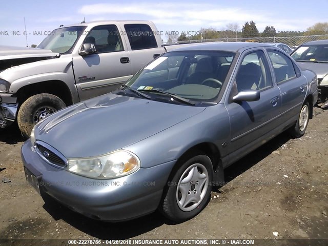 1FAFP6530XK228810 - 1999 FORD CONTOUR LX Light Blue photo 2