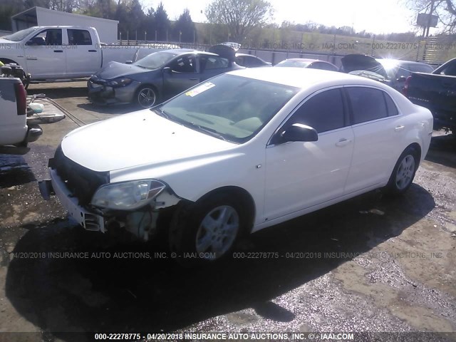 1G1ZG57B08F188513 - 2008 CHEVROLET MALIBU LS WHITE photo 2