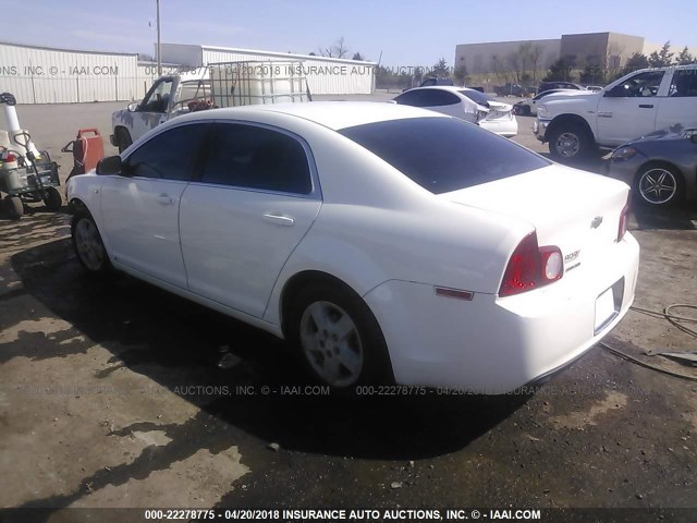 1G1ZG57B08F188513 - 2008 CHEVROLET MALIBU LS WHITE photo 3