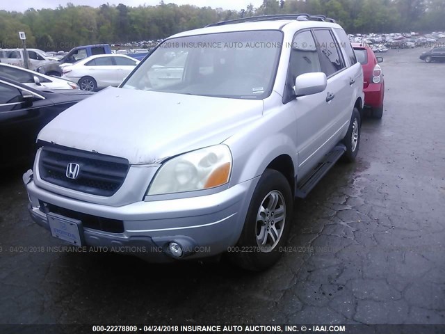 2HKYF18424H563333 - 2004 HONDA PILOT EX SILVER photo 2