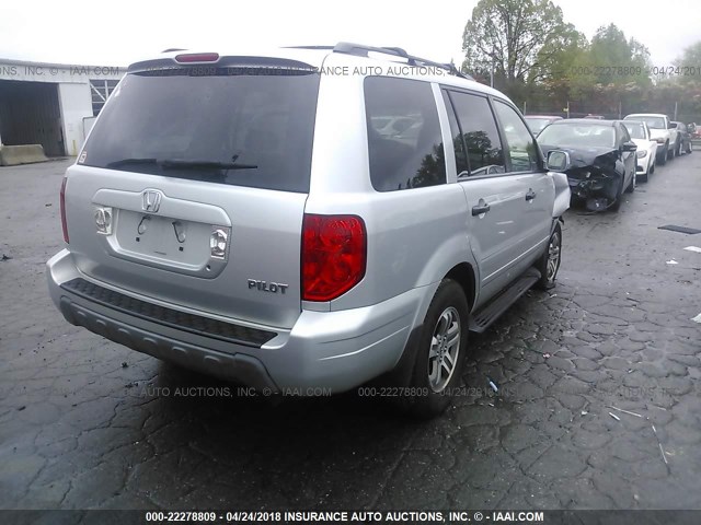 2HKYF18424H563333 - 2004 HONDA PILOT EX SILVER photo 4