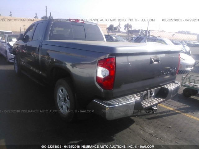 5TFRY5F1XFX174610 - 2015 TOYOTA TUNDRA DOUBLE CAB SR/SR5 GRAY photo 3