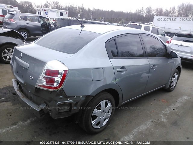 3N1AB61E07L637322 - 2007 NISSAN SENTRA 2.0/2.0S/2.0SL GRAY photo 4