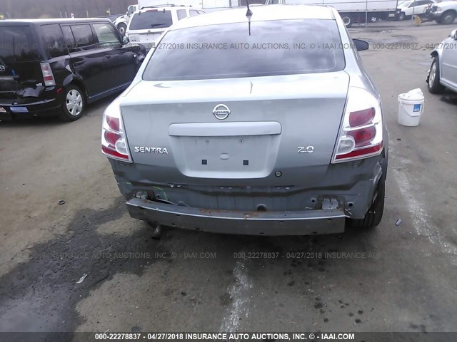 3N1AB61E07L637322 - 2007 NISSAN SENTRA 2.0/2.0S/2.0SL GRAY photo 6