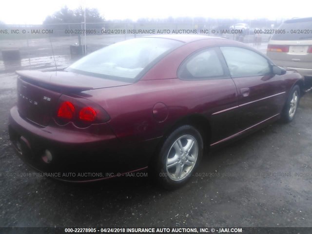 4B3AG42G13E040340 - 2003 DODGE STRATUS SE MAROON photo 4