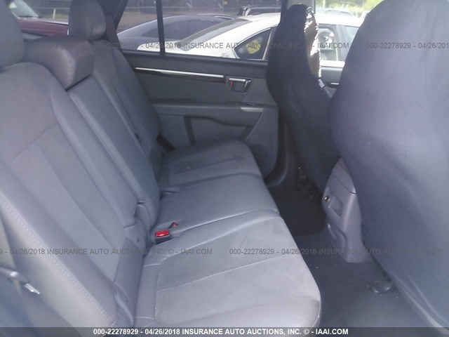 5XYZH4AG0BG032768 - 2011 HYUNDAI SANTA FE SE WHITE photo 8