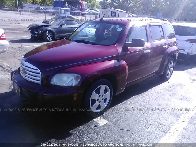3GNDA13D96S541348 - 2006 CHEVROLET HHR LS BURGUNDY photo 2