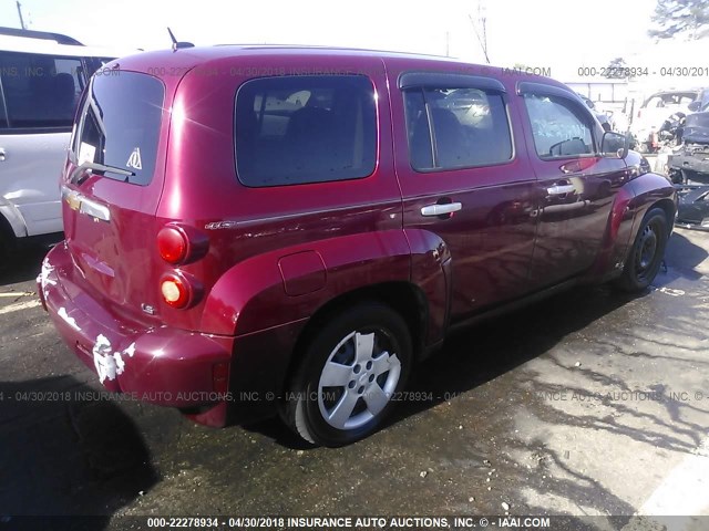 3GNDA13D96S541348 - 2006 CHEVROLET HHR LS BURGUNDY photo 4