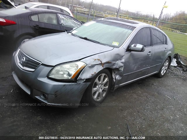 1N4BA41E28C815758 - 2008 NISSAN MAXIMA SE/SL GRAY photo 2