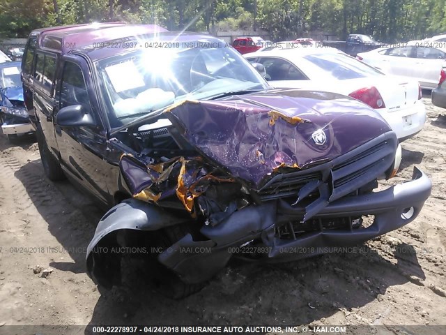 1D7FL16K04S618144 - 2004 DODGE DAKOTA SXT BURGUNDY photo 1