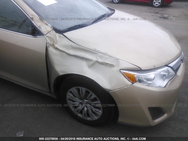 4T1BF1FK5CU038970 - 2012 TOYOTA CAMRY SE/LE/XLE GOLD photo 6