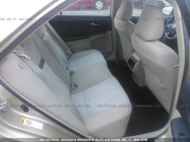 4T1BF1FK5CU038970 - 2012 TOYOTA CAMRY SE/LE/XLE GOLD photo 8