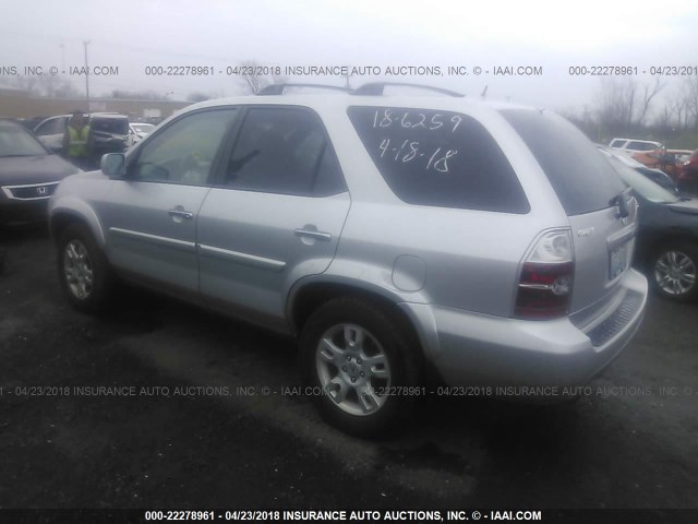 2HNYD189X6H544410 - 2006 ACURA MDX TOURING SILVER photo 3