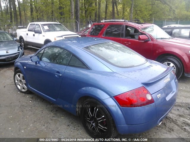 TRUUC28N2Y1024221 - 2000 AUDI TT QUATTRO BLUE photo 3