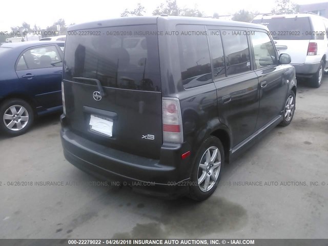 JTLKT324564111828 - 2006 TOYOTA SCION XB GRAY photo 4