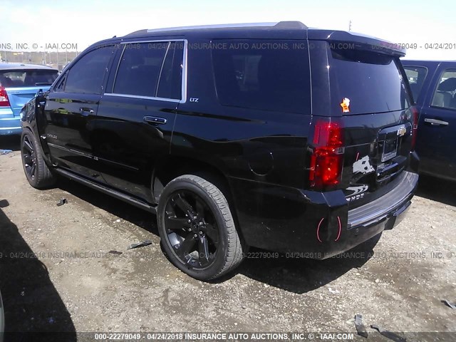 1GNSKCKC7GR404616 - 2016 CHEVROLET TAHOE K1500 LTZ BLACK photo 3