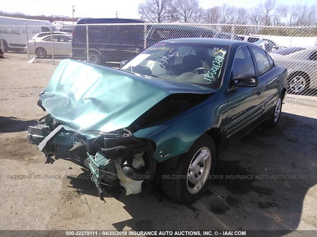 1G2NE52E8XC544546 - 1999 PONTIAC GRAND AM SE GREEN photo 2