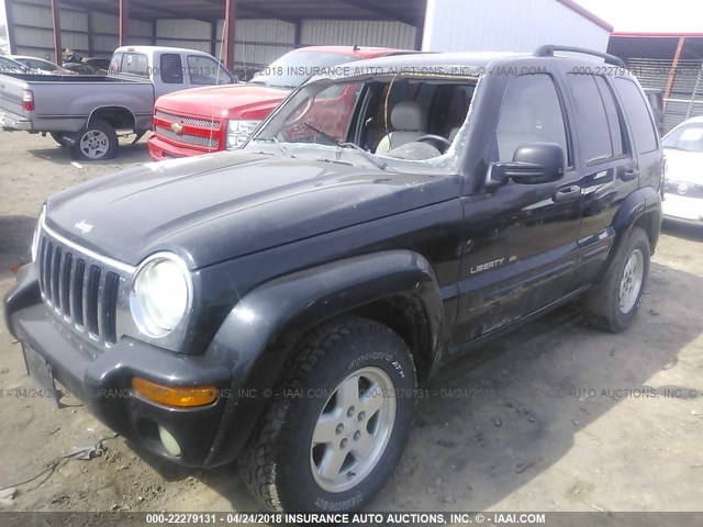 1J4GL58K63W667028 - 2003 JEEP LIBERTY LIMITED BLACK photo 2